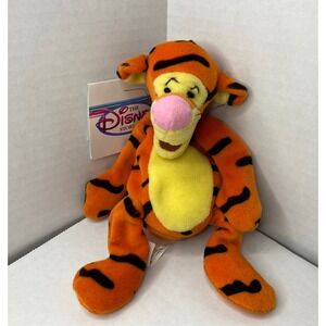 Disney Store‎ Mini Bean Bag Tigger 9" Plush Winnie the Pooh Orange Striped Toy